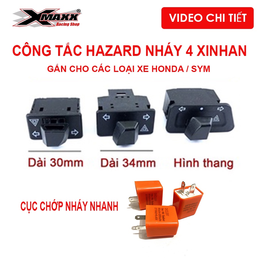 Công tắc hazard wave | air blade | lead | vision |sh | winner x