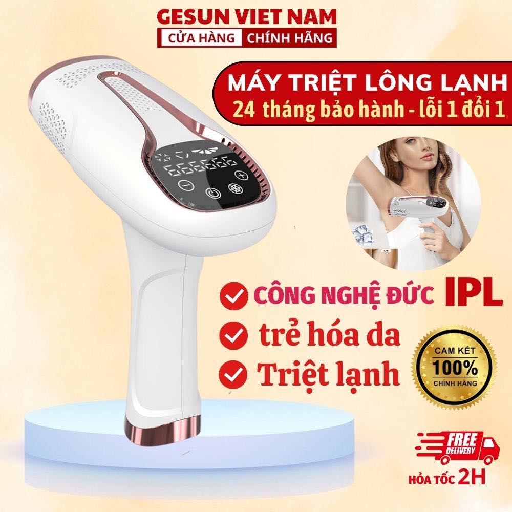 Máy triệt lông mini IPL vĩnh viễn tại nhà triệt tẩy lông lạnh laser may triet long cầm tay vùng kín bikini nách BH 2năm