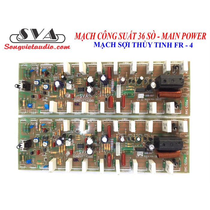 MẠCH CÔNG SUẤT 36 SÒ SỢI THỦY TINH DÙNG LẮP MAIN 2U (2 KÊNH) - 1 CẶP