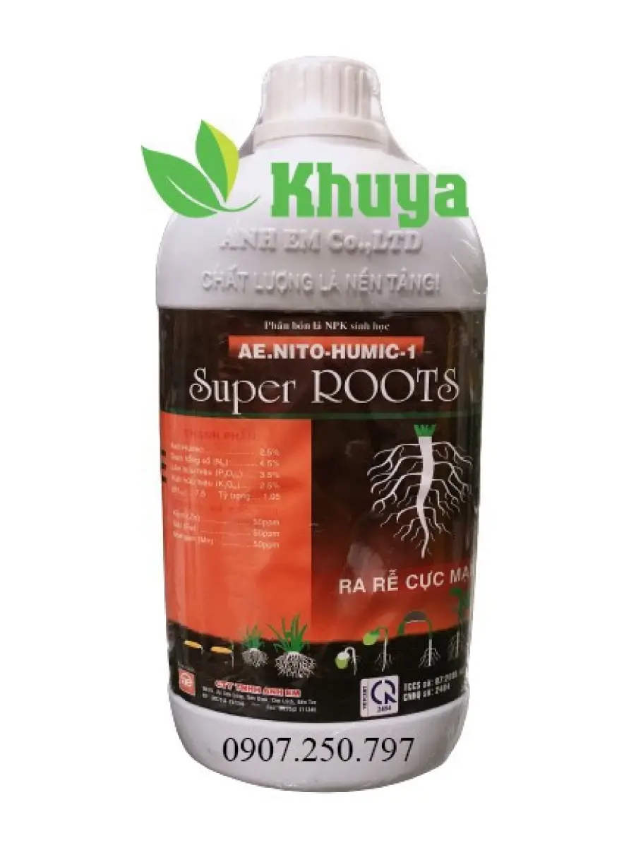 Phan Bon La Npk Sinh Học Ae Nitro Humic 1 Super Roots 1 Lit Ra Rễ Cực Mạnh Lazada Vn