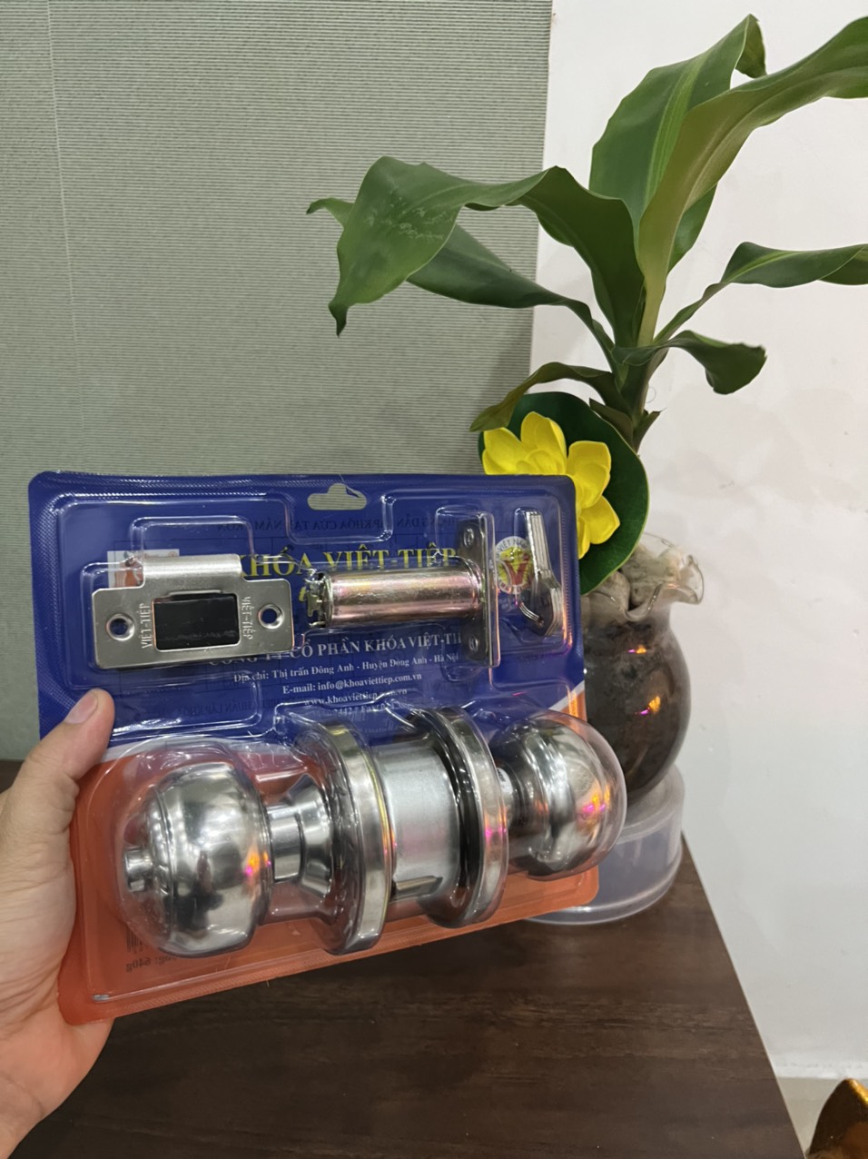 Bộ khóa tay nắm tròn Việt tiệp chính hãng
