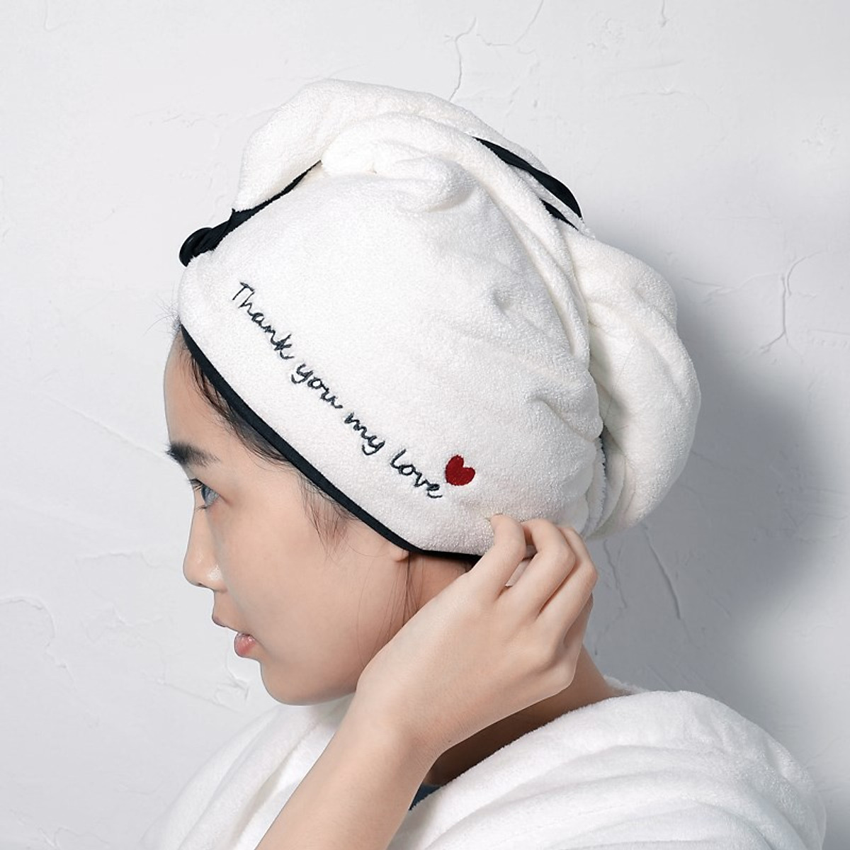 Khăn quấn tóc nhanh khô 3s, khô tóc siêu tốc, khăn ủ tóc vải 100% cotton siêu thấm hút - khăn sấy tóc-khăn ủ tóc