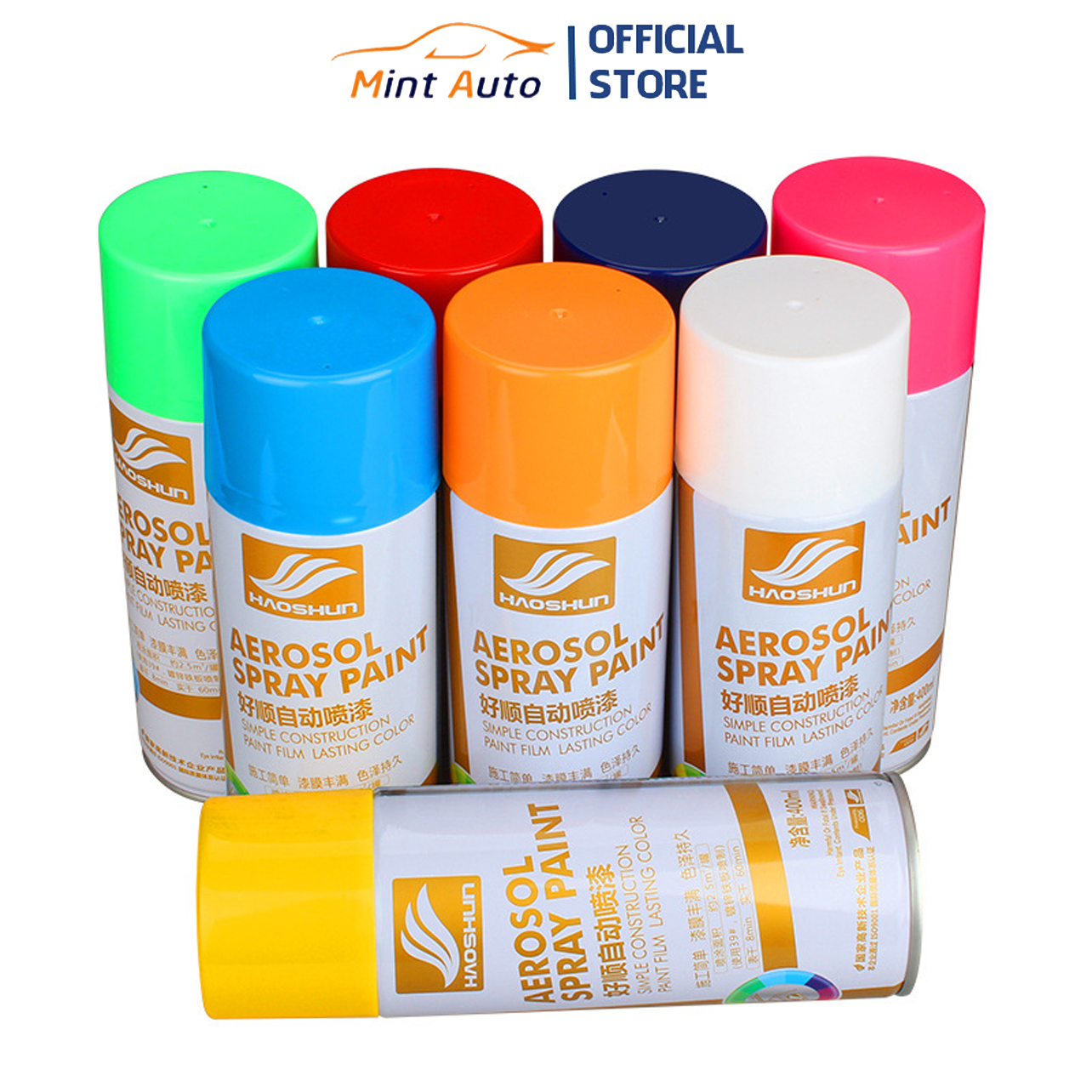 Sơn xịt cầm tay Haoshun sơn ô tô, xe máy, xe đạp, vẽ tranh nhiều màu bạn chọn dung tích 400ml
