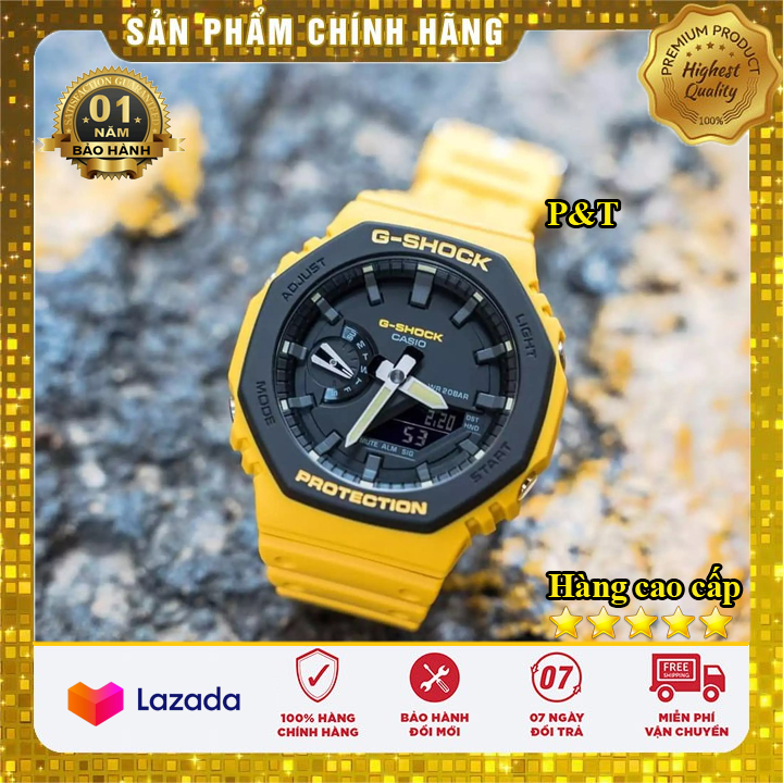 Đồng hồ Casio G-Shock GA-2100 Vàng - Phong cách - Đẳng cấp - Đồng hồ P&T [ FreeShip- Hàng cao cấp- Full box ]