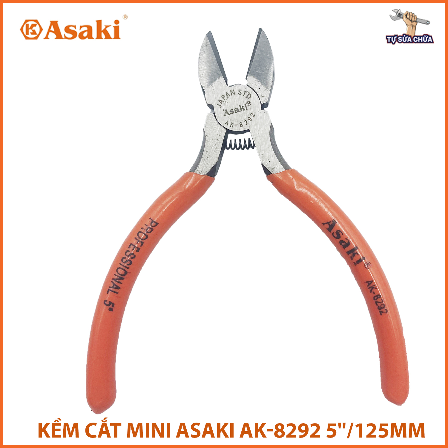 Kềm kìm cắt mini asaki ak-8292 5 inch 125mm