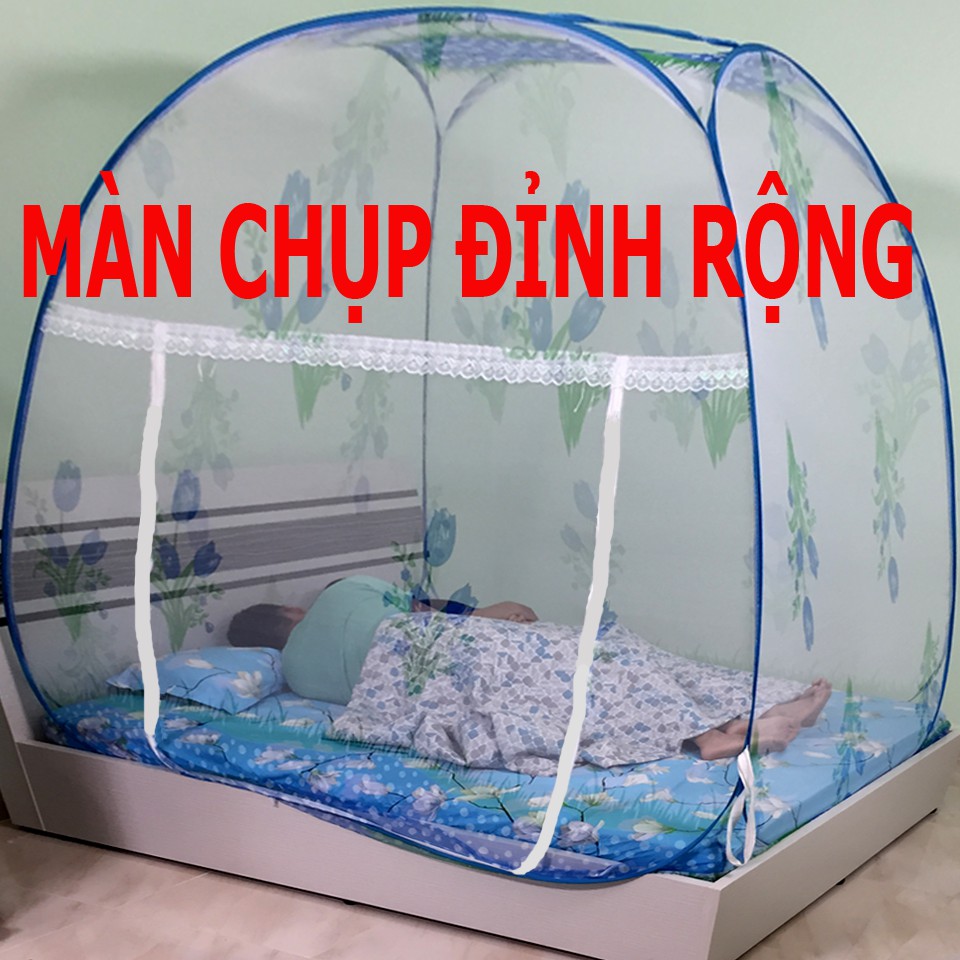 màn chụp đỉnh rộng - mùng chụp gấp gọn chống muỗi hiệu quả - màn tuyn tự bung đỉnh rộng