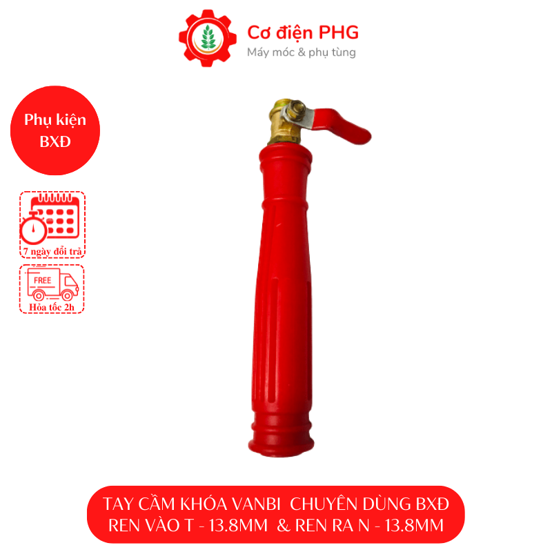 Tay cầm đỏ khóa vanbi chuyên dùng cho bình phun xịt các loại