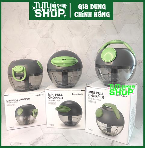 Dụng cụ băm rau củ quả, xay tỏi ớt mini lock&lock 180ml cks321 cks326 cks327 - hàng chính hãng