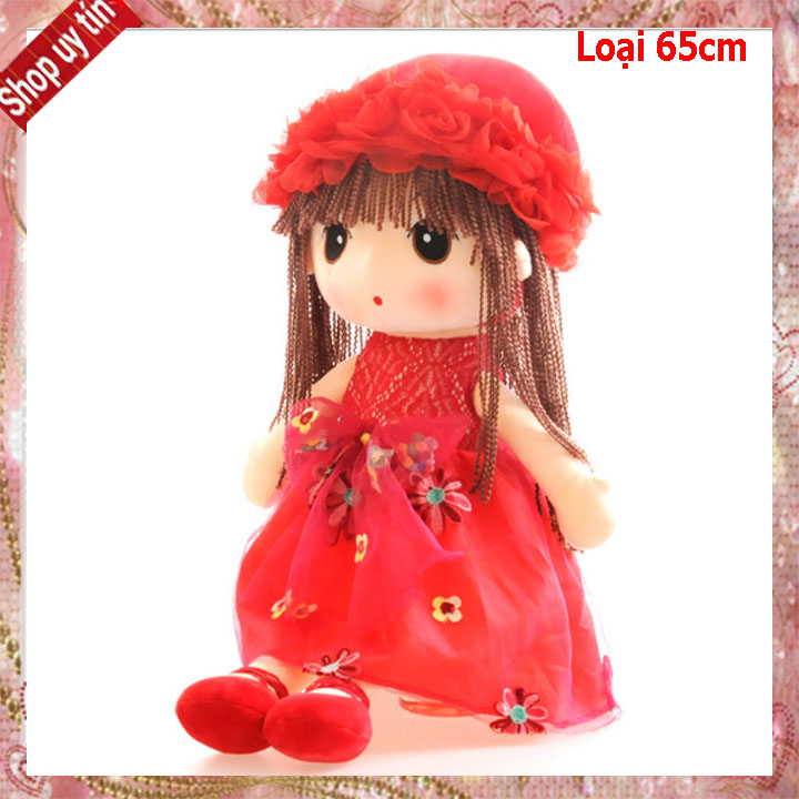 Gấu bông búp bê cô gái 60cm mềm mại cao cấp gấu bông