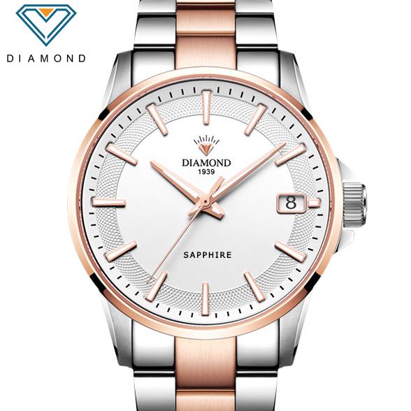 Đồng hồ nam diamond goda - đồng hồ cao cấp - đồng hồ thời trang - công nghệ thụy sỹ - khóa bướm - dây vỏ thép không gỉ