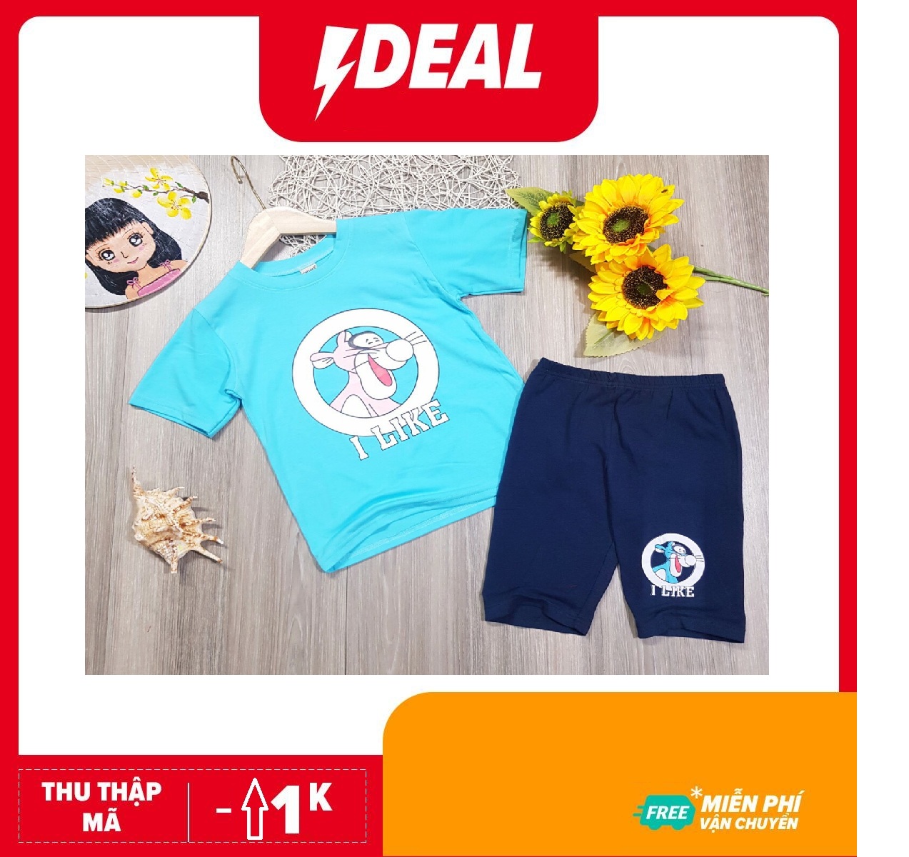 Đồ bộ bé gái size đại từ 21kg-22kg siêu xinh