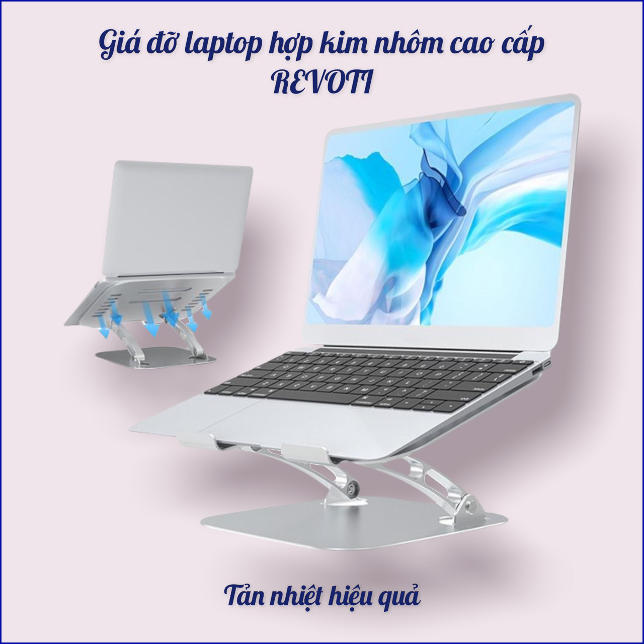Giá Đỡ Laptop Hợp Kim Nhôm Cao Cấp, Hỗ Trợ Tản Nhiệt, Chống Trơn Trượt Tiện Lợi Dành Cho Máy Tính, Ipad 10-17inch Hàng Chính Hãng GD01