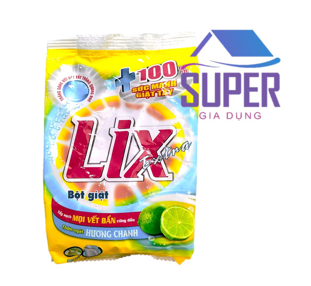 Bột giặt lix extra hương chanh 250g tẩy cực manh thơm ngát cả ngày