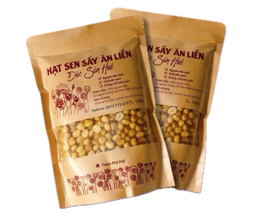 Hạt sen huế sấy giòn thơm ngon bổ dưỡng 500g