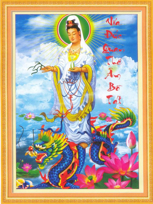 Tranh thêu chữ thập quan thế âm dlh-222907
