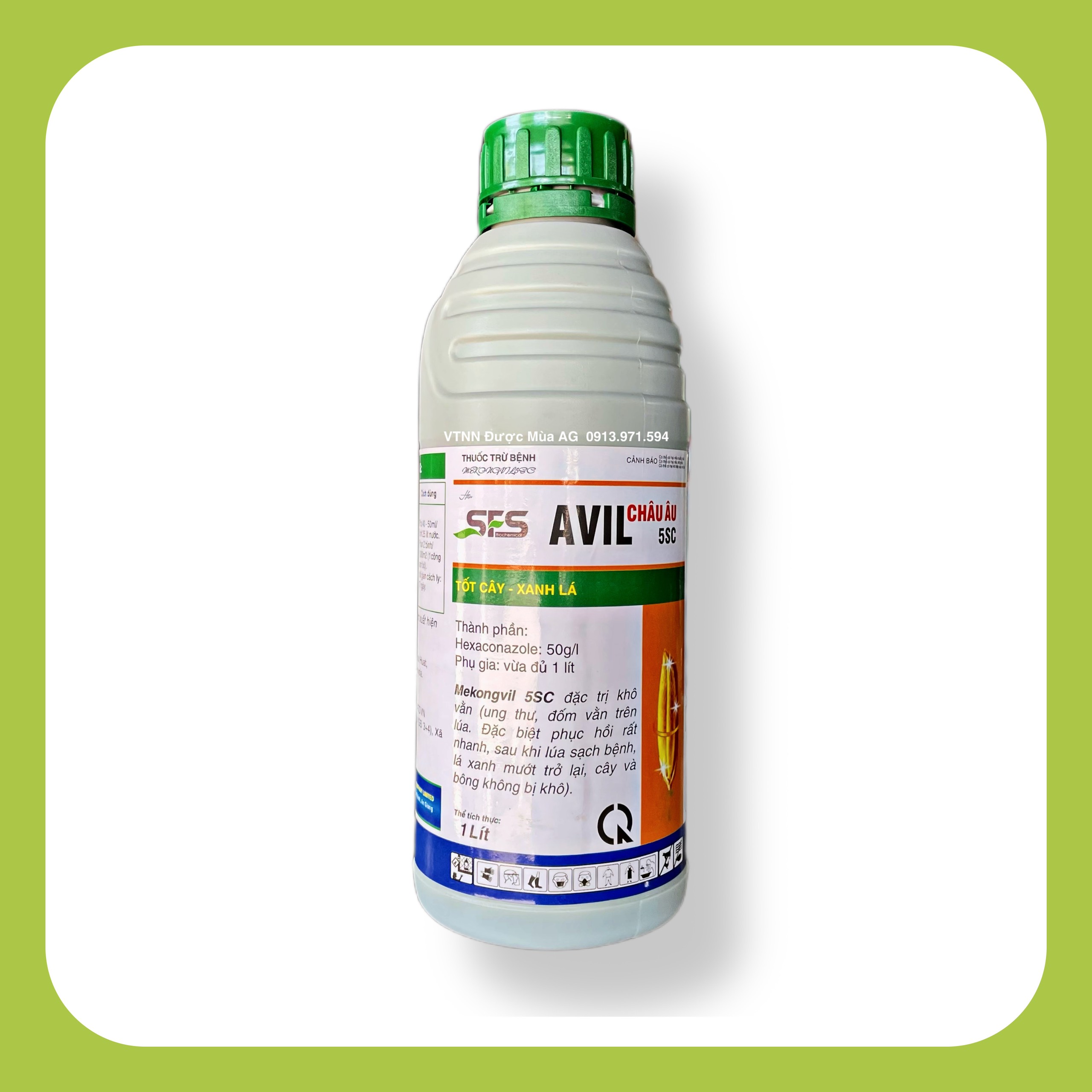 Anvil sfs 5sc - nguyên liệu malaysia, nước xanh - thuốc trừ nấm bệnh tốt cây, xanh lá - vtnn được mùa
