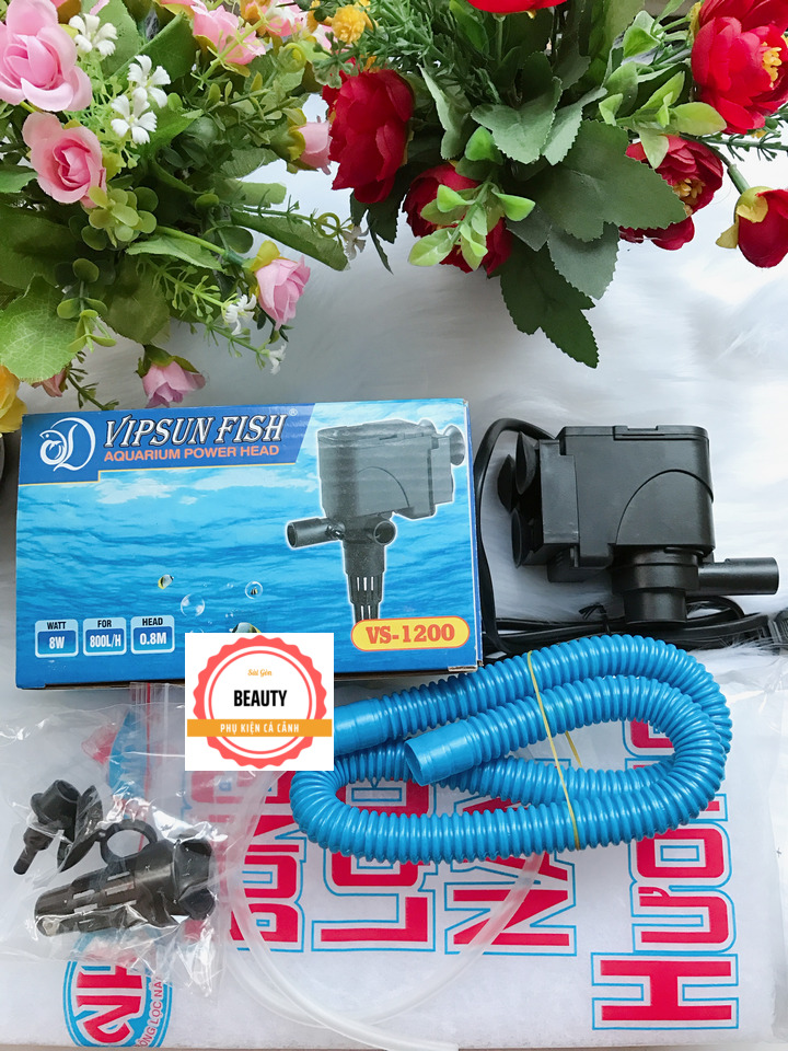 Máy bơm, máy lọc nước vs-1200 8w cho hồ cá cảnh, hồ thủy sinh