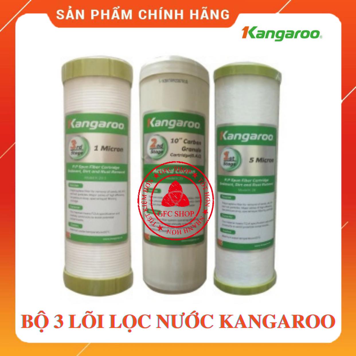 (Có bán lẻ) Lõi lọc nước Kangaroo chính hãng (Dùng được cho các loại máy RO)
