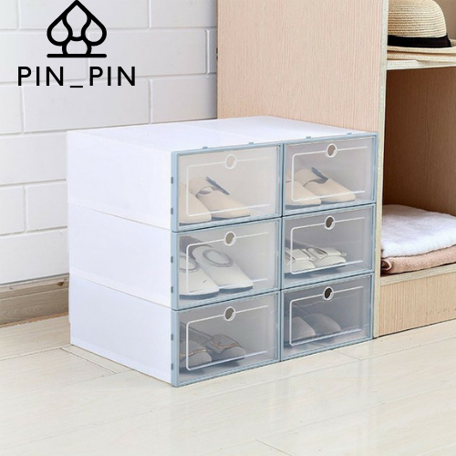 Hộp Đựng Giày, Hộp Đựng Dép Nắp Nhựa Cứng Trong Suốt, Chất Liệu Mica Chống Bám Bụi Size lớn Chịu Lực 6kg