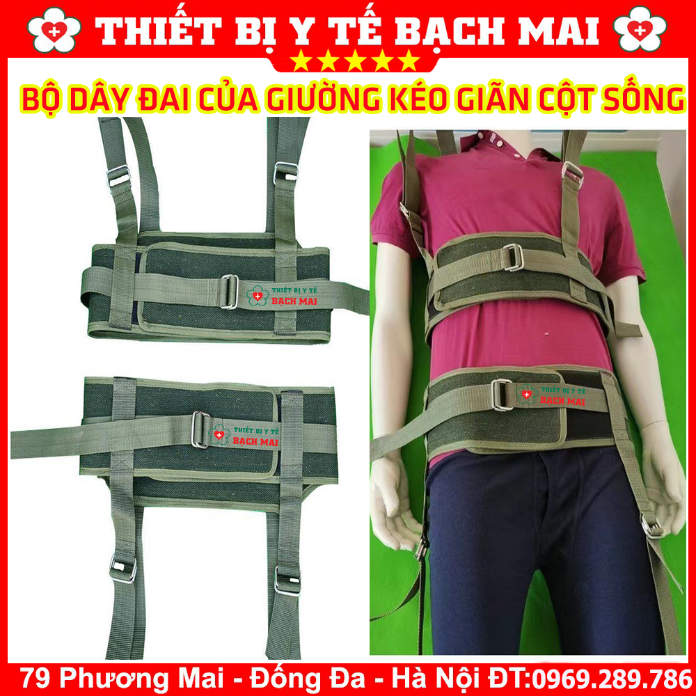 Bộ Dây Đai Của Giường Kéo Giãn Cột Sống - Bộ 02 Đai Kéo Giãn Cột Sống Lưng