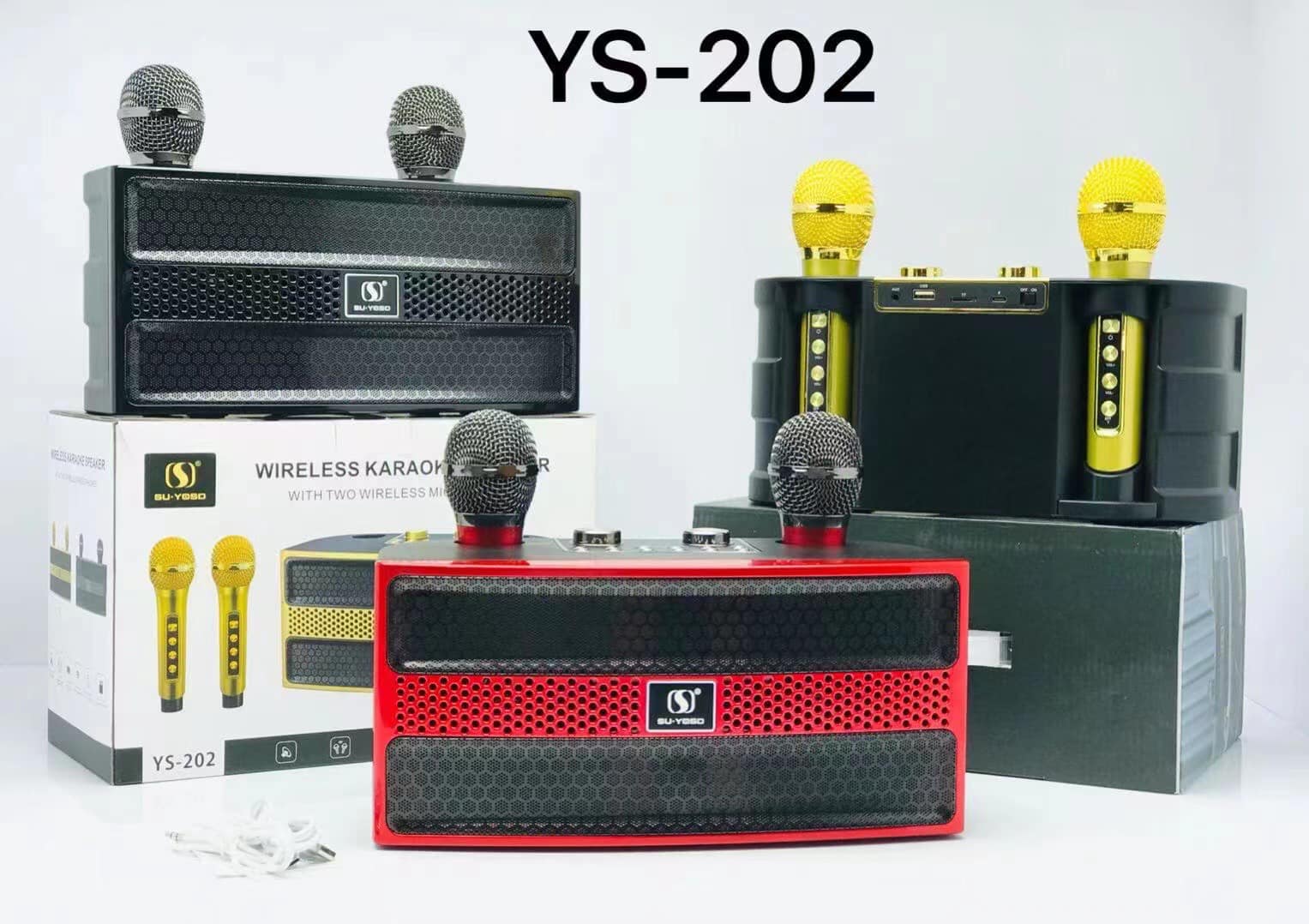 Loa karaoke bluetooth YS 201 kèm 2 micro YS 201 - Ông Hoàng Của Các Dòng Loa Bluetooth Hát Karaoke Loa Kèm Micro Karaoke Bluetooth YS-201 Bass Siêu Trầm