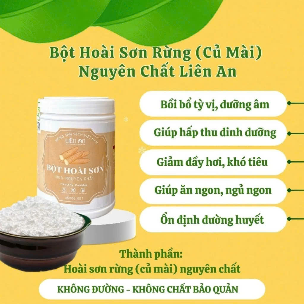 Bột Hoài Sơn Nguyên Chất 500gr - 1kg 👉( Bột khoai mài - Bột Sơn Dược pha uống liền ) Thơm ngon Sánh mịn