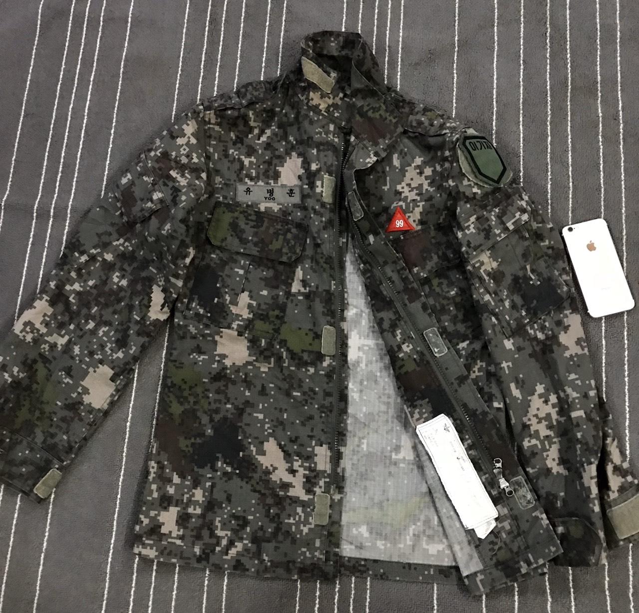 áo lính hàn quốc cực đẹp (  tặng kèm áo rằn ri dây kéo đồng )
