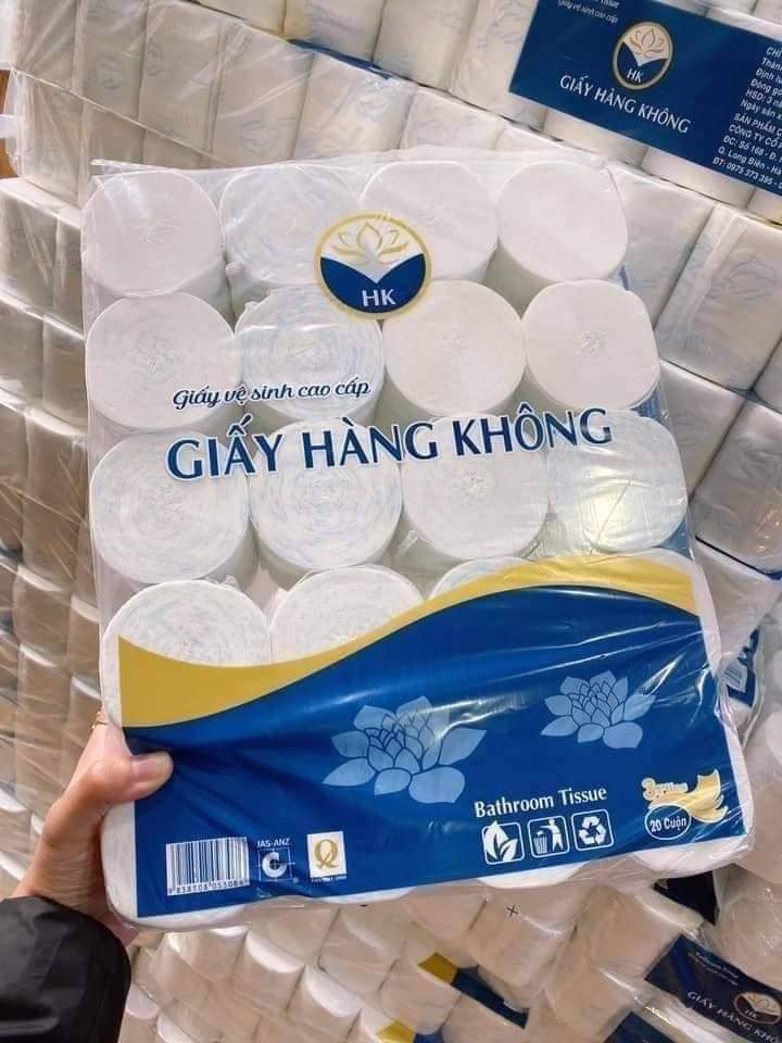 Bịch 20 cuộn giấy vệ sinh cao cấp hàng không không lõi -dai-mềm