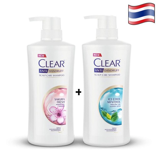 2 dầu gội clear anh đào 400ml và clear bạc hà- 400ml
