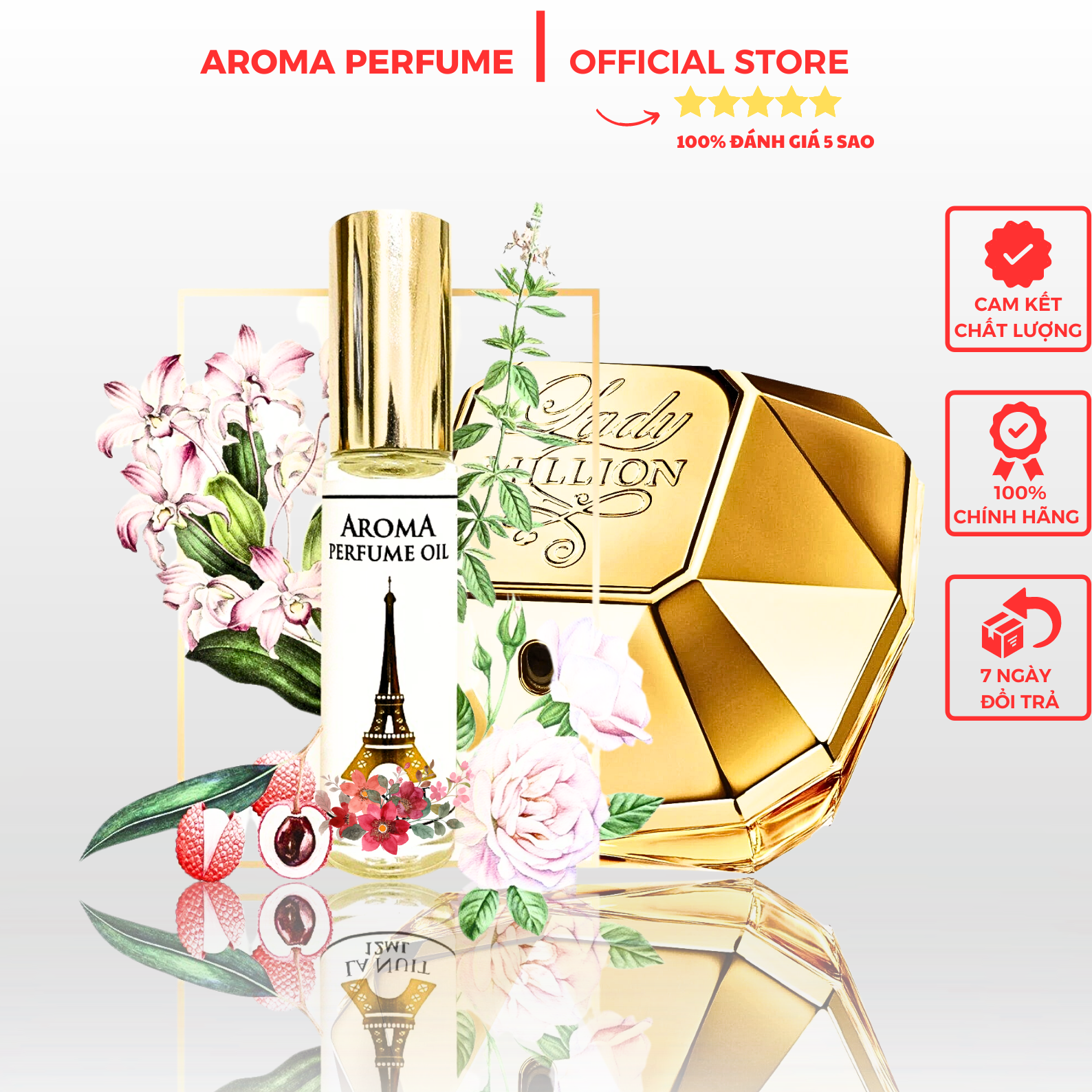Nước Hoa Pháp Aroma Lady Million Nữ Tính Cao Cấp