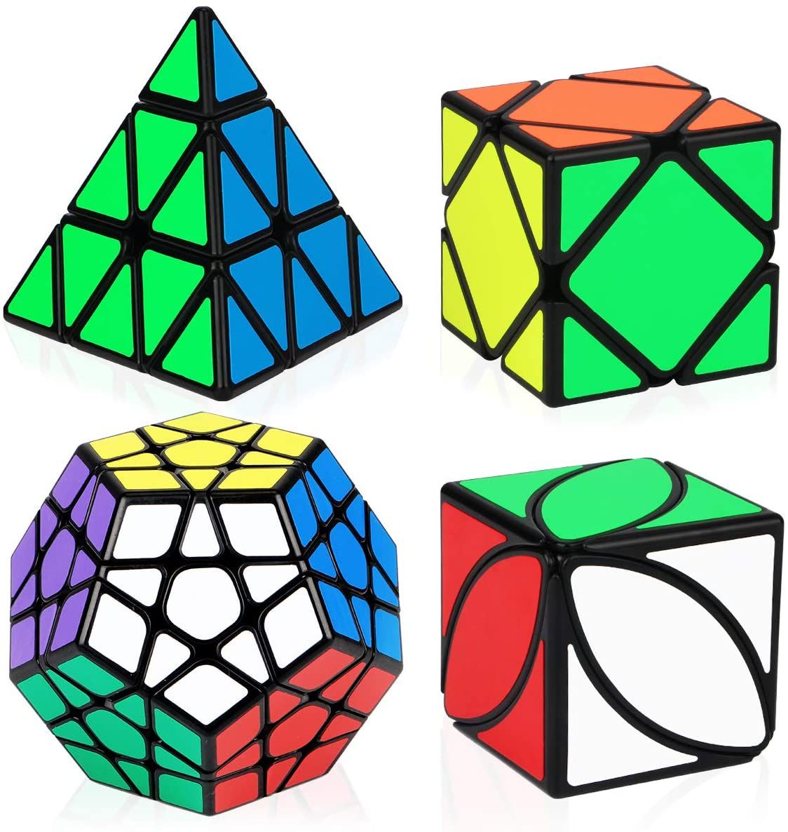 Combo 4 Rubik Biến Thể QiYi Gift Box Mastermorphix Pyraminx Megaminx Skewb Ivy cube