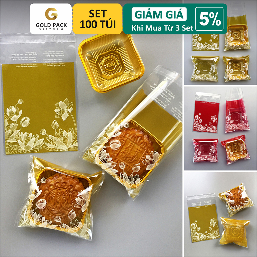 Set 100 khay túi trung thu dán 150 - 250gr