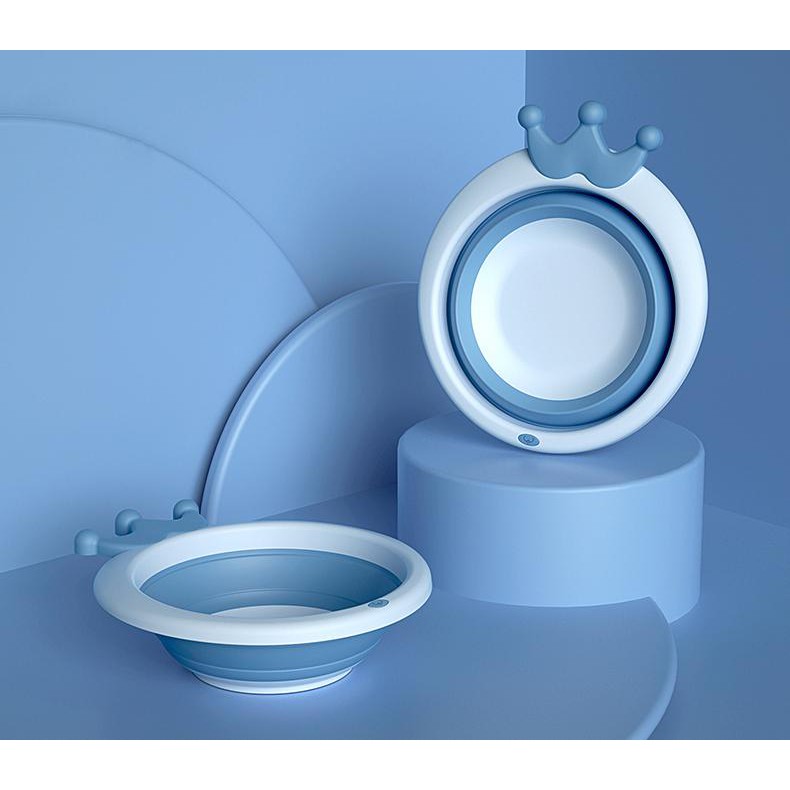 Chậu rửa mặt gập gọn hình vương miện sang chảnh cho bé royalcare 8927