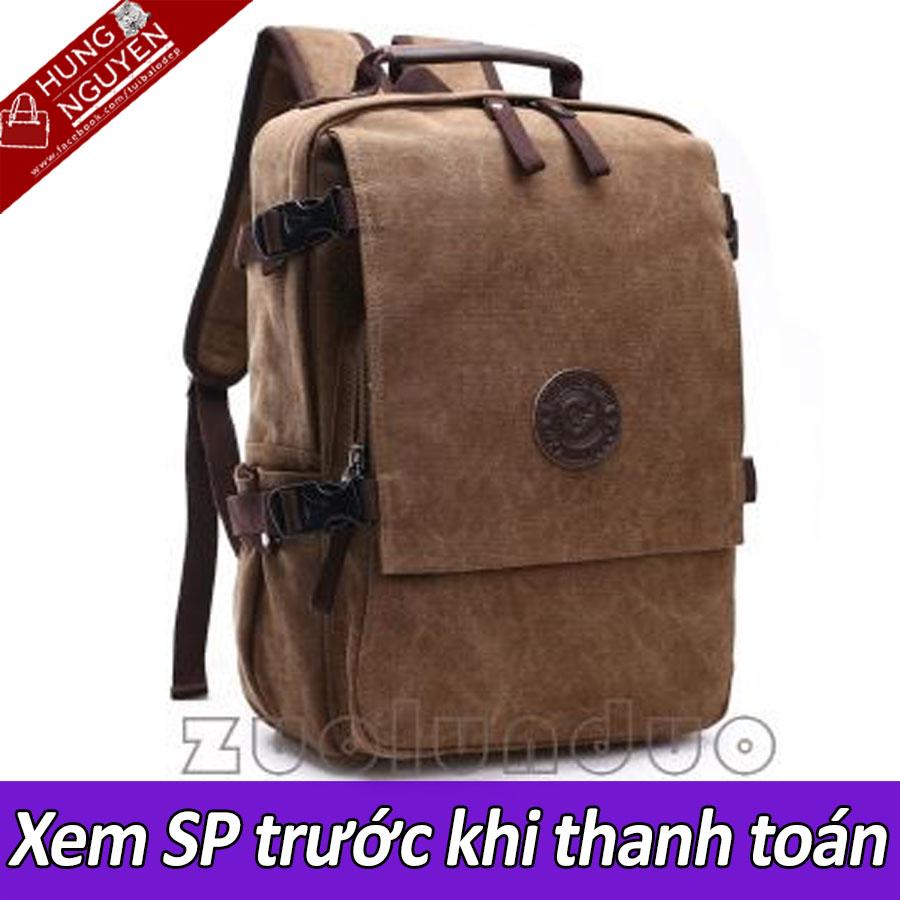 Balo Nam vải Bố Canvas cao cấp 2019