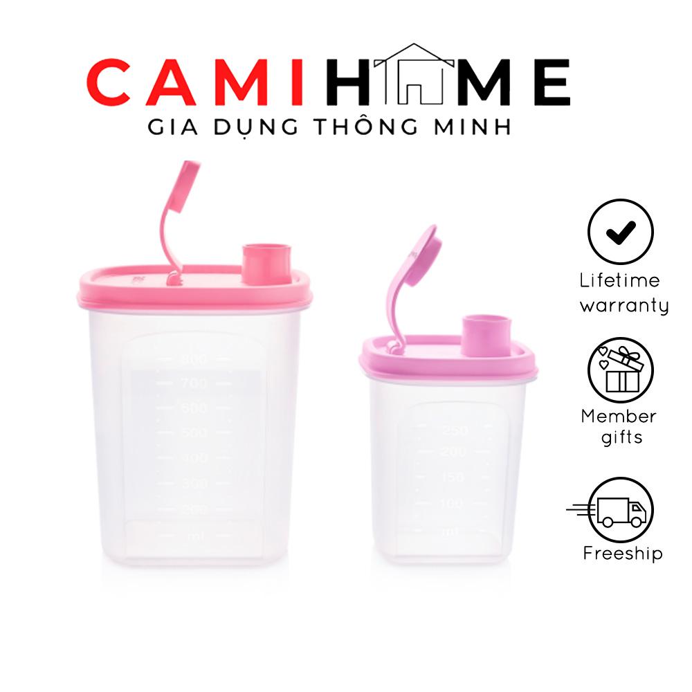 Bình nước slim line 350ml, 1l tupperware, bình đựng nước, sốt, ngâm thực phẩm