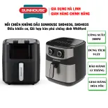 Nồi Chiên Không Dầu Sunhouse SHD4036 - Nồi chiên không dầu 9 lít SHD4035, Công suất 1800W, Công nghệ Rapid Air 360, Chống dính Whitford (USA) siêu bền, Bảo hành 12 tháng