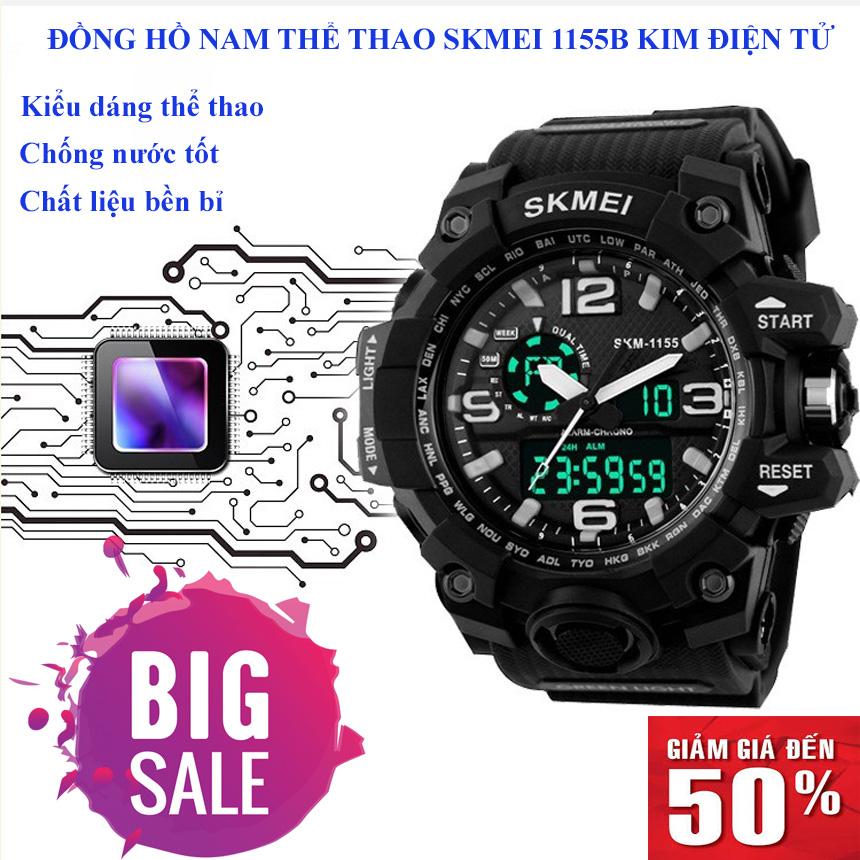 Đồng hồ thể thao nam skmei 0990 - đồng hồ thể thao nam chống nước dây nhựa. đồng hồ điện tử skmei 0990 màn hình hiển thị kép chạy giờ chuẩn xác, tính năng ưu việt: bấm giờ, lịch, báo thức...