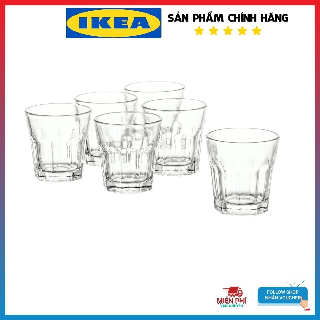 Bộ 6 ly thủy tinh 50ml cao cấp chính hãng Ikea IK36