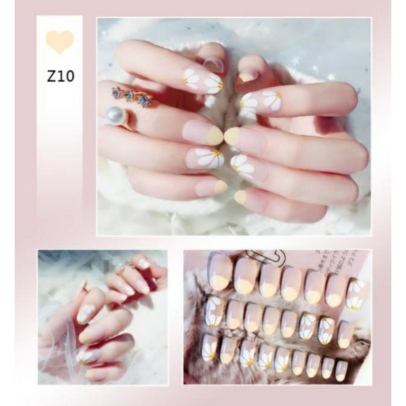 Bộ 24 Móng tay giả , nail giả A149 (kèm keo dán móng tay )