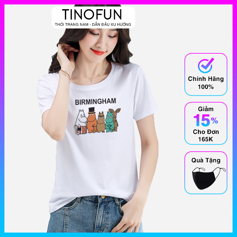 Áo nữ đẹp họa tiết form rộng TINOFUN mã TT16 dáng thun nữ tay dài chất vải mềm mại dáng phông