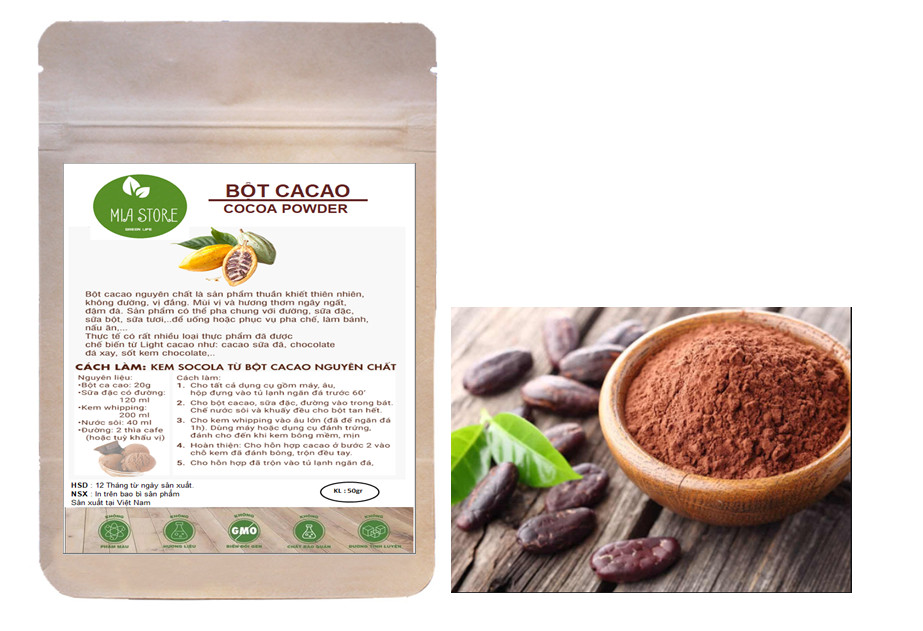Bột cacao nguyên chất Đăk Lăk
