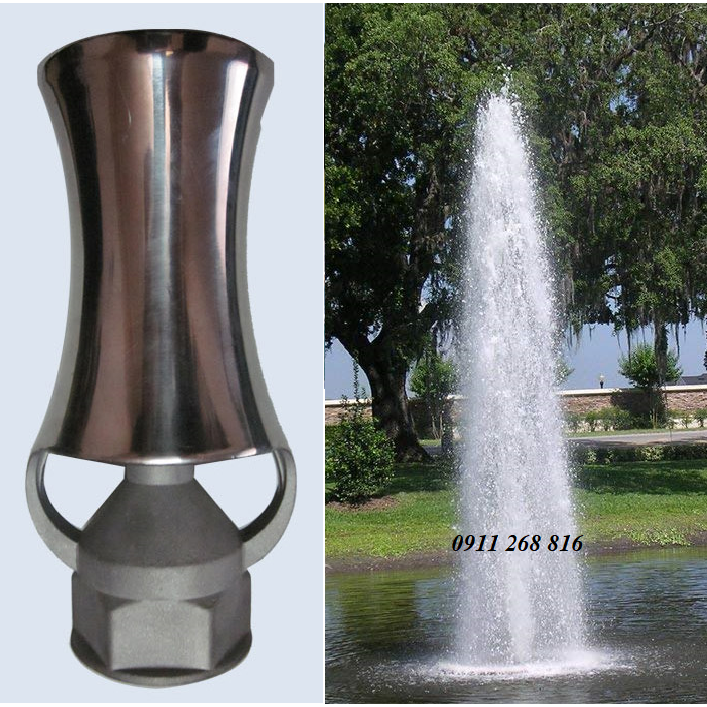 Đầu phun nước hình cây thông phi inox 21mm