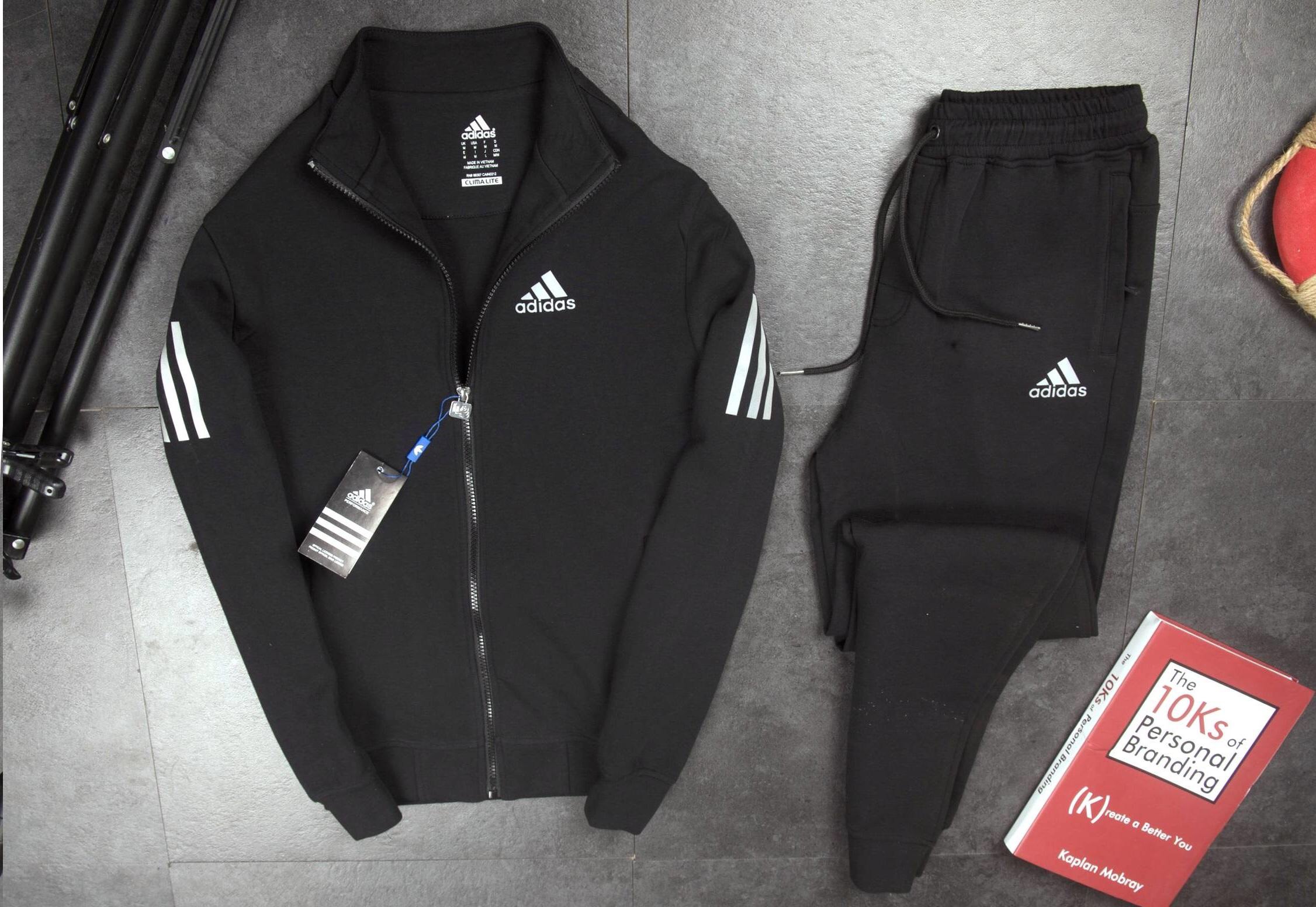 [Hoàn Tiền 15%] Bộ thể thao nam cao cấp NIK áo khoắc có khóa, phong cách thời trang.