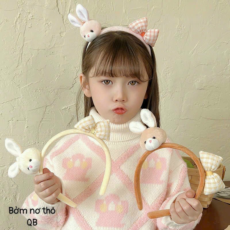 Bờm cái tóc nơ thỏ dễ thương xinh xắn cho bé