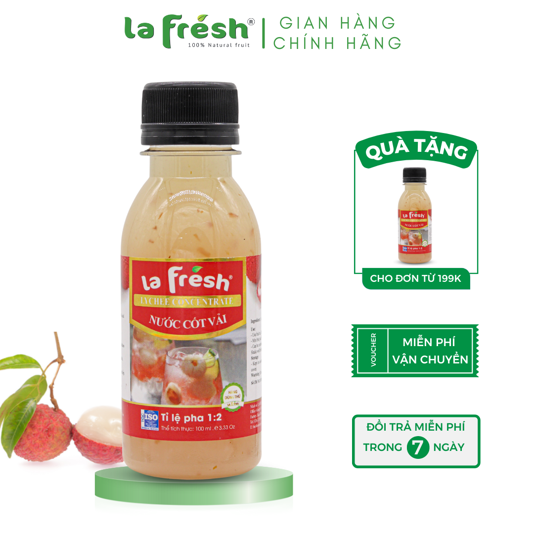 Nước cốt Vải Lafresh chai 100ml