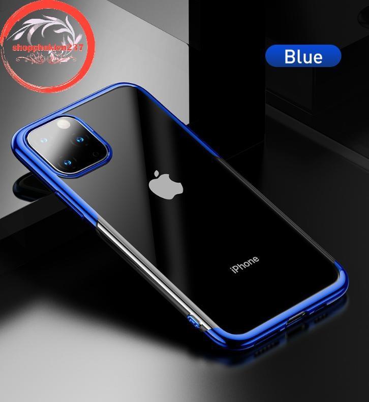 Ốp lưng dẻo trong viền màu 2 đầu dành cho iphone 11 11 pro 11 pro max ốp silicone
