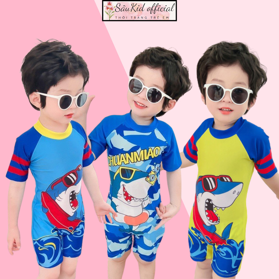 Đồ bơi bé trai dành cho trẻ em từ 10kg đến size đại in hình cá mập