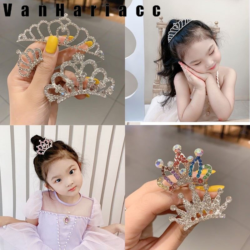 Crown Headband Cute Hair Clip, Princess, Korean Style, for Kids.