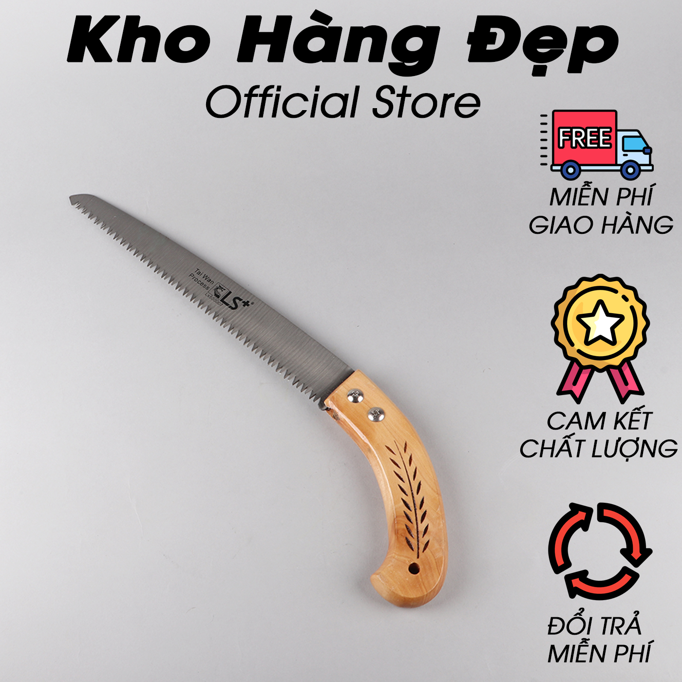 [HCM]Cưa gỗ cầm tay nhỏ gọn tiện lợi lưỡi cưa dài 300mm cán gỗ LS+ cao cấp CG300LS - Dụng cụ đa năng