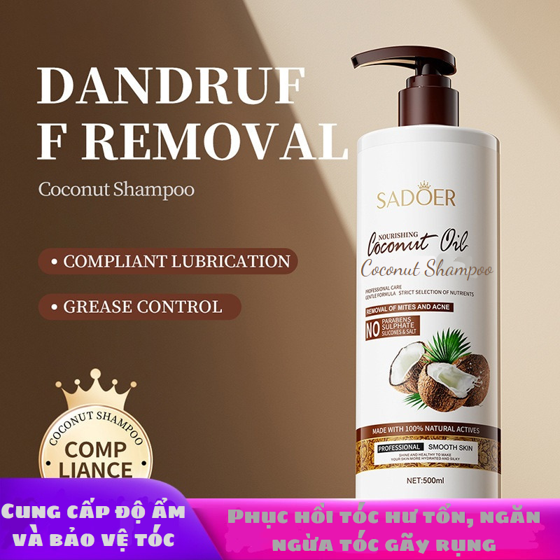 Dầu gội xả dừa tươi cao cấp Coconut- Shampoo coconut 500ml